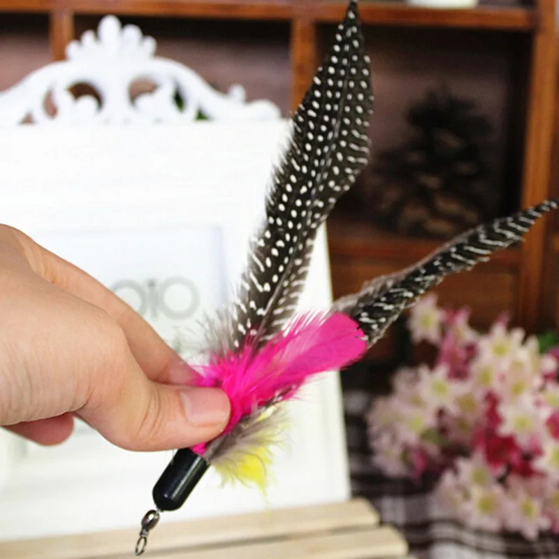 

Cat Toys Feather Refills for Cat Wand Toys Interactive Non-toxic Replacement Feathers