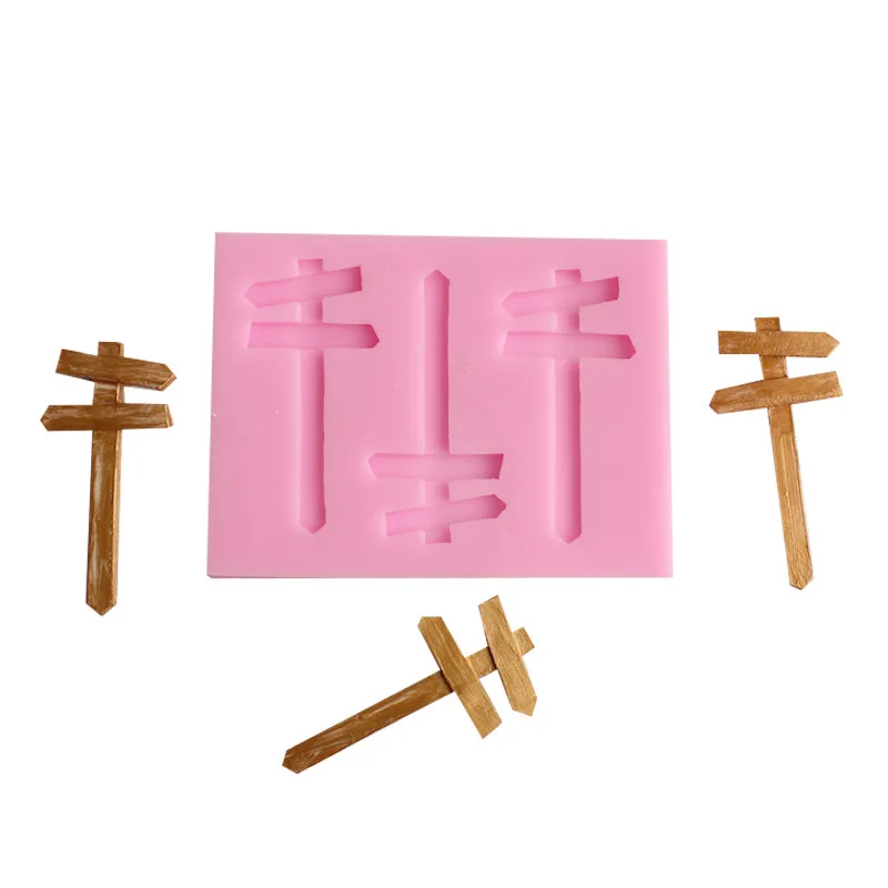

Road signs and signs liquid silicone molds fondant cake soft pottery clay epoxy plaster aromatherapy decoration mold