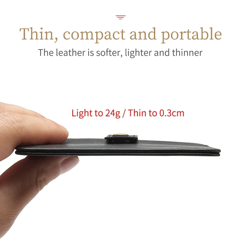 2020 Zongshu Mini RFID Пряжка для бумажника маленький кошелек кредитных карт мужской ретро