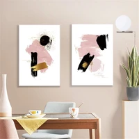 abstract geometry color block wall art prints pink gold black poster irregular doodle canvas painting nordic pictures home decor