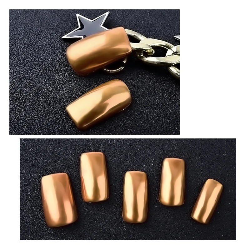 2 г/кор. блеск для ногтей розовое золото фиолетовый зеркальный хромированный