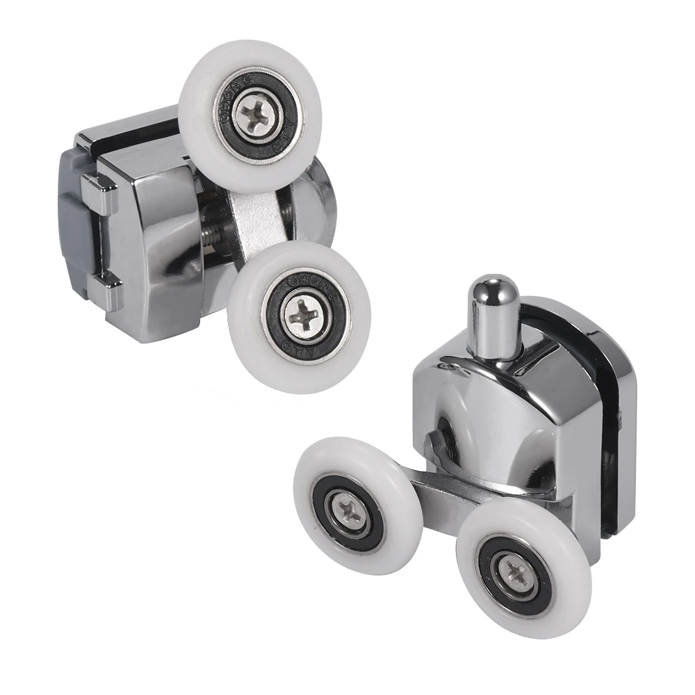 Набор металлических двойных роликов из стекла для ванной комнаты роликовые