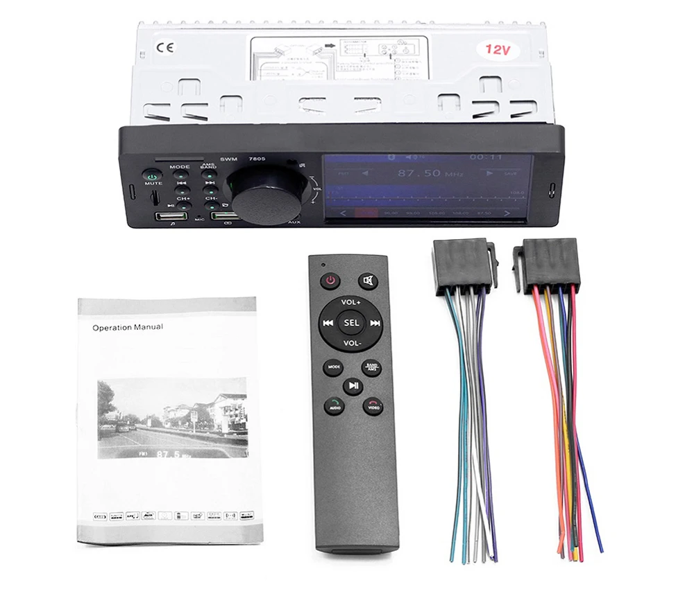 4,1 дюймов 1 DIN HD радио Автомобильный MP3-плеер MP5 видео Bluetooth FM радио AUX USB музыка громкой связи сенсорный экран стерео Горячий