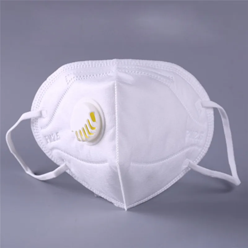 white 02 PM2.5 анти-хлопковая Дымчатая Маска дыхательный клапан Анти-пыль рот маска фильтр с активированным углем респиратор рот Муфельная маска лицо - Цвет: white 02