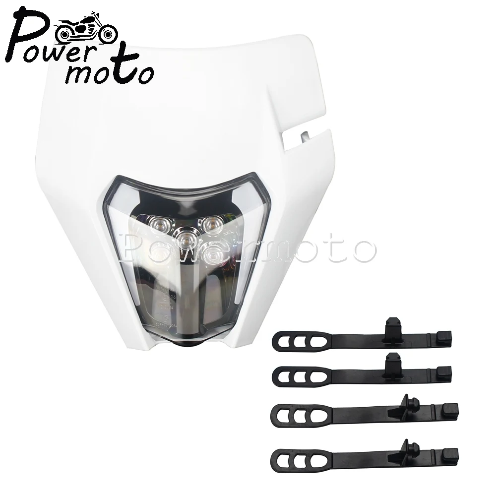 12V Led Motorcycle Koplamp Headlight Head Light Supermoto Kuip E8 New For FC FE FX TE TC TX 125 150 250 300 350 450 501 2014-20 |