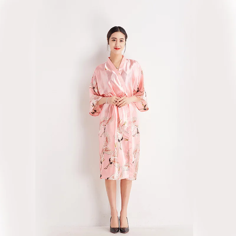 Ночная рубашка #0932 кимоно халат женское пикантное с поясом кардиган длинный