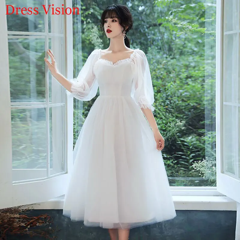 Simple Wedding Dress платье Novia Vestido Wedding Party Dress Lace Bride to be атласное платье Robe Elegant 2021 Spring Short