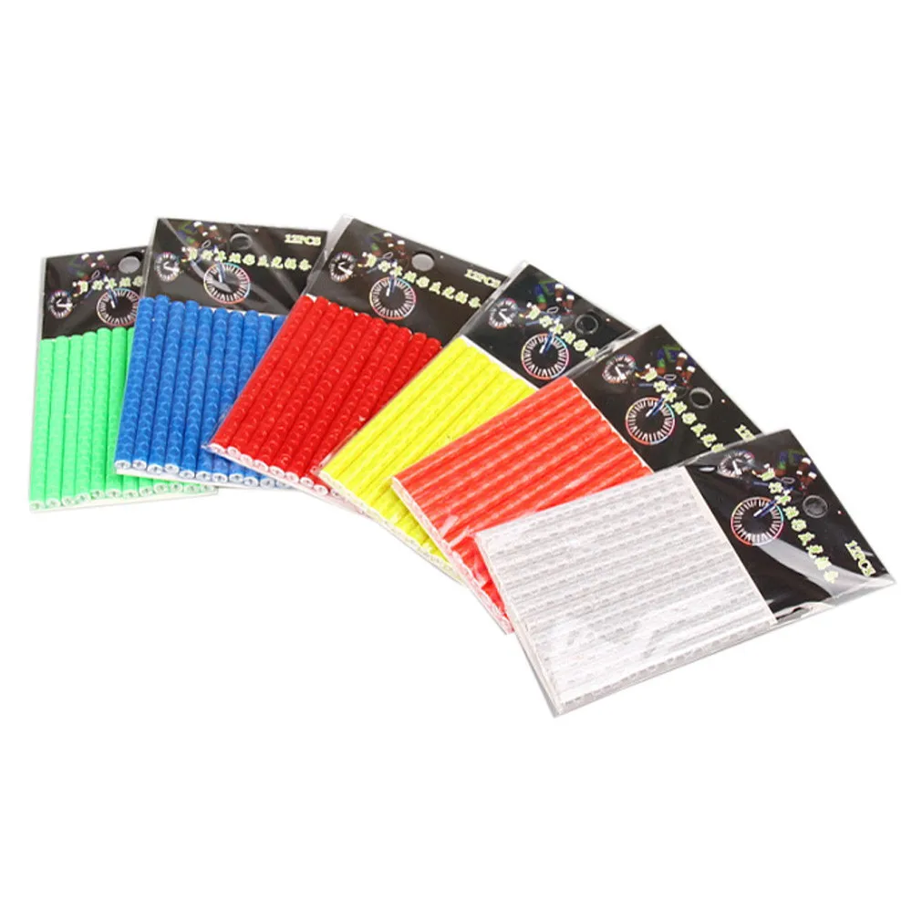 24 шт. Велосипедное колесо спица отражатель зажимы Светоотражающая полоса крышки