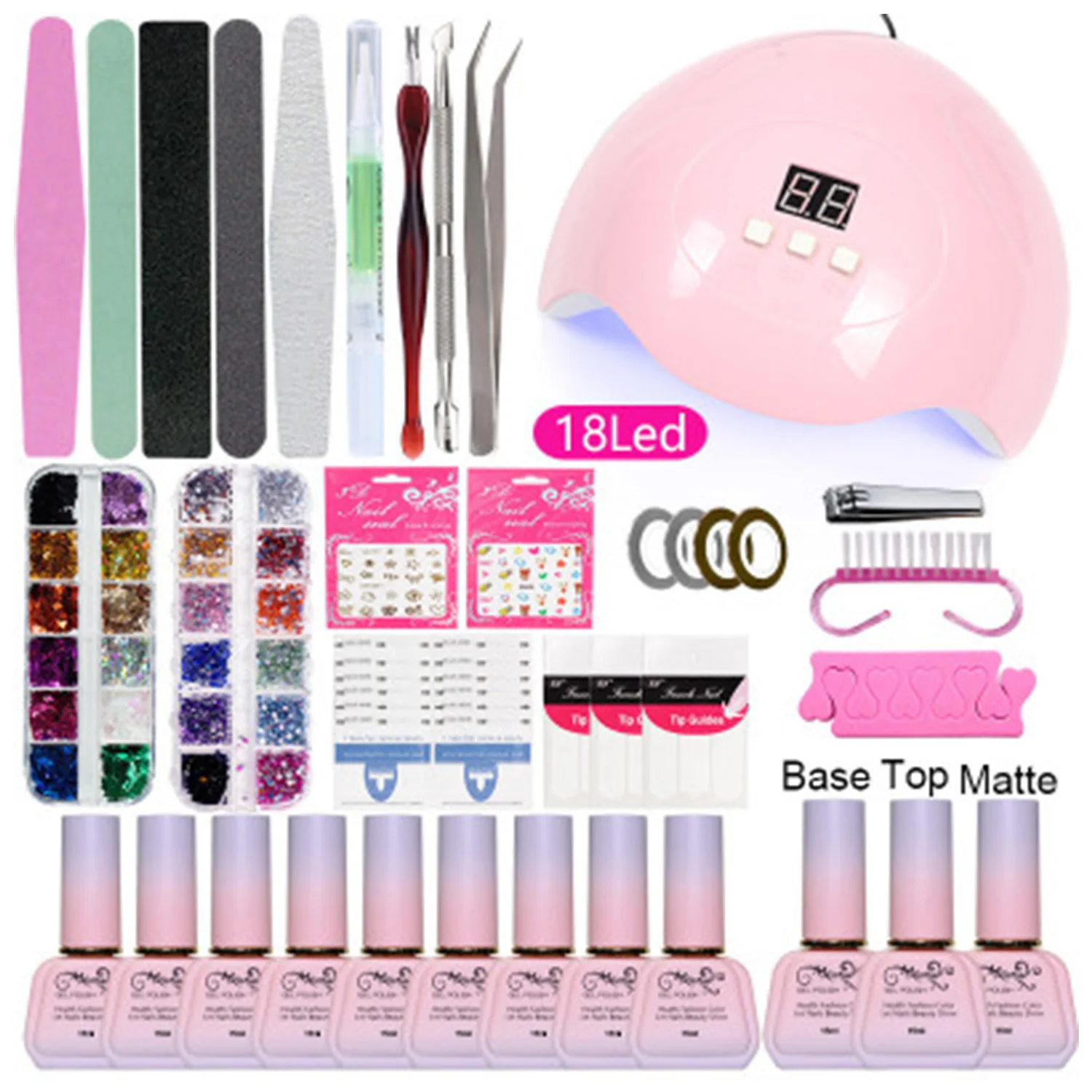 

_ Набор инструментов для красоты 2021, набор для маникюра новичка, полный набор для начинающих, магазин для дома, европейские и американские но...