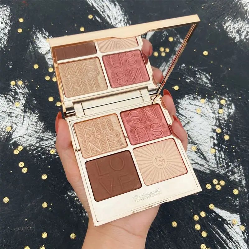 

Fashion Matte Eyeshadow Palette 4 Colors Nose Shadow Repair Shadow Blush Palette Beauty Make Up Set Cosmetics