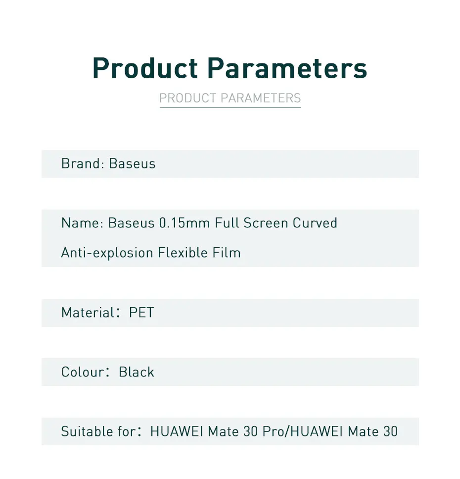 Baseus 2 шт 0,15 мм Защитная пленка для экрана из закаленного стекла для huawei mate 30 20 Pro Защитная пленка для huawei mate 30 Pro 20 Pro