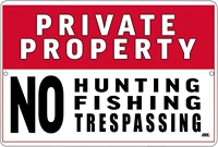 tactical private property no trespassing hunting or fishing metal tin sign business retail store home yard fence