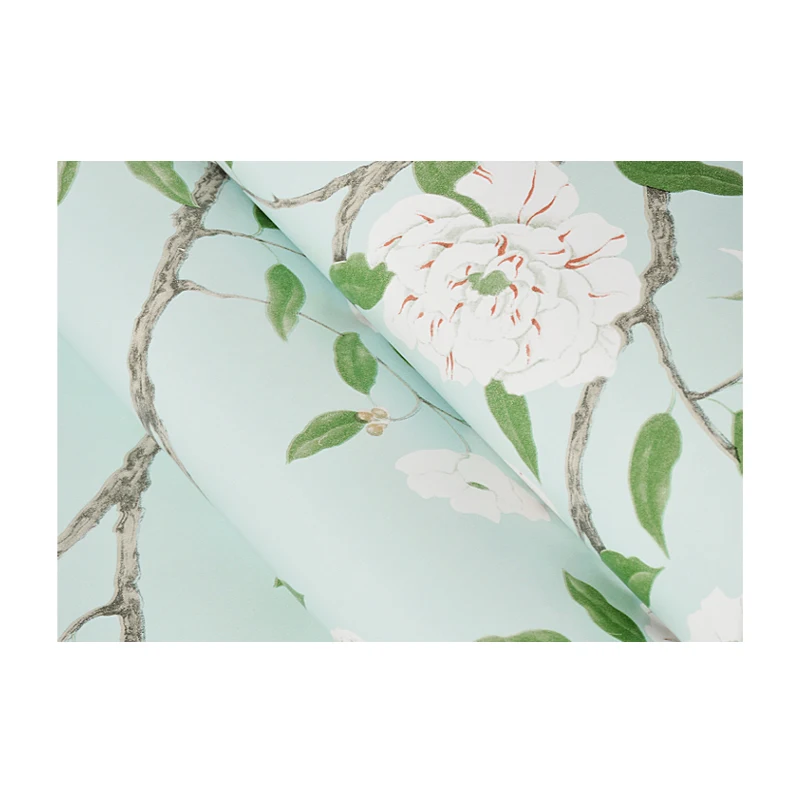 Американский стиль зеленый светло синий цветочный узор магазин одежды Кабинет