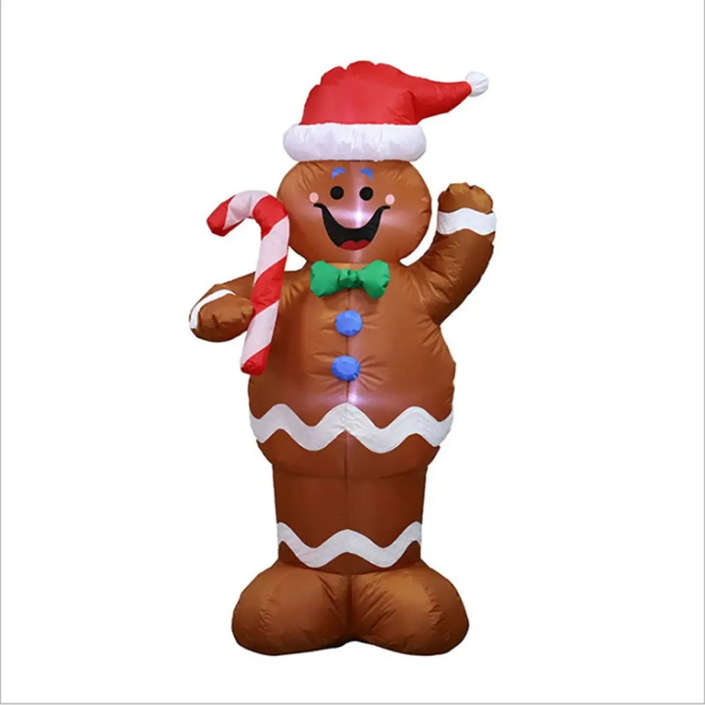 

Inflatable Christmas Decorations Gingerbread Man Christmas With Bright Internal LED Christmas Lights Wacky Holiday Spirit1