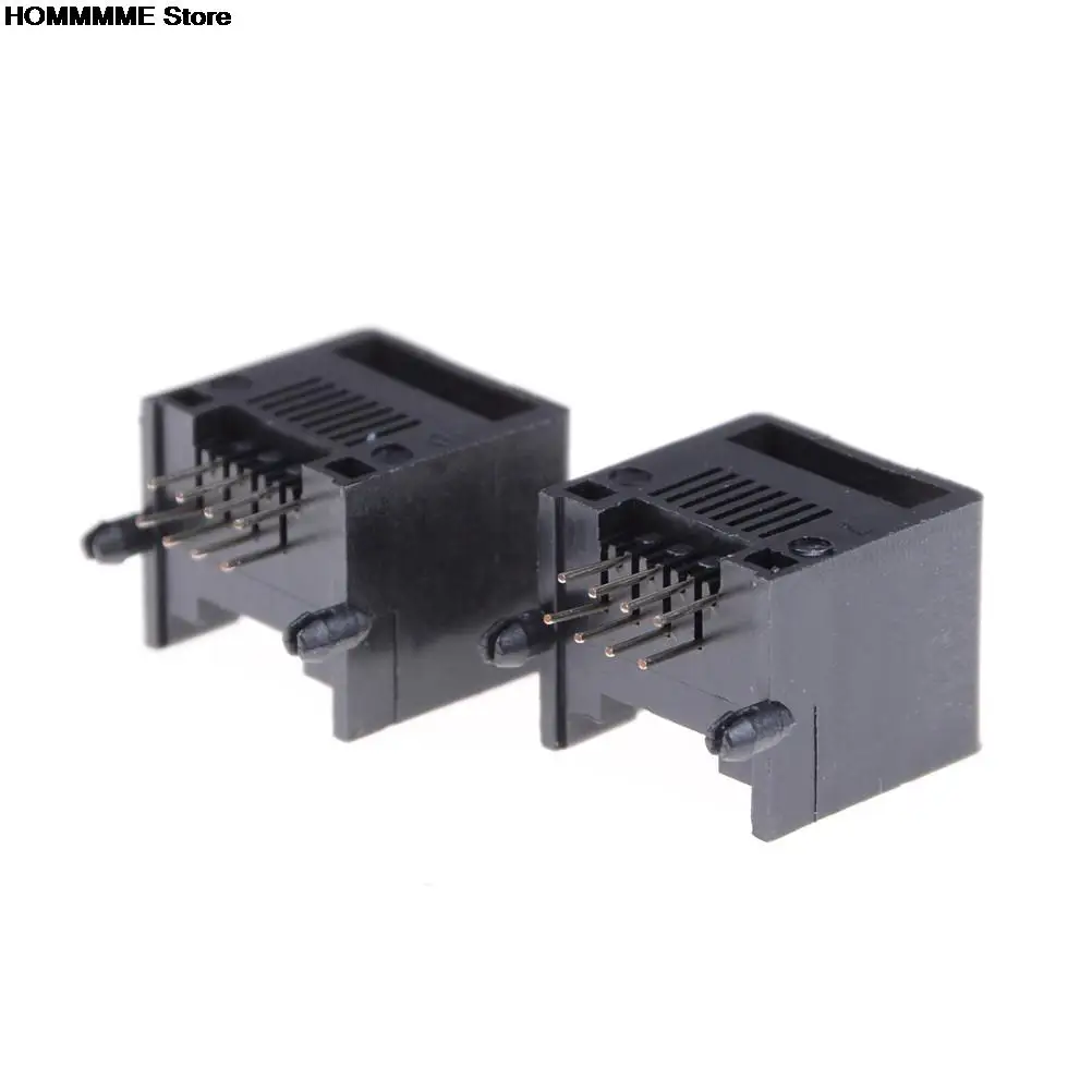 10 шт. Тип: RJ11/RJ45 8P8C черная компьютерная интернет-сеть разъем PCB | Обустройство дома
