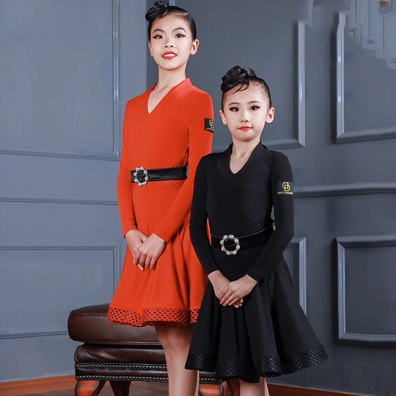 Новинка платье для танцев девочек профессиональное латинских детский