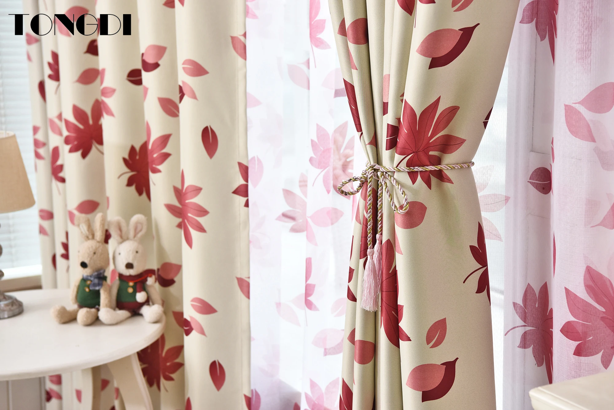 Светонепроницаемые шторы TONGDI элегантные высококачественные украшения с принтом