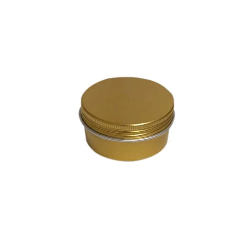 

5g 10g 15g 20g 30g 50g 60g 80g Gold Aluminum Jars Empty Cosmetic Makeup Cream Lip Balm Gloss Tin Containers 50pcs/Lot
