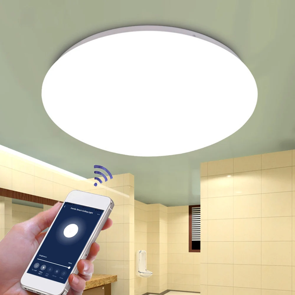 

Smart Modern Ceiling Light wifi Voice Control Suitable for living room bedroom kitchen, dimming color WIFI LED ceiling lamp