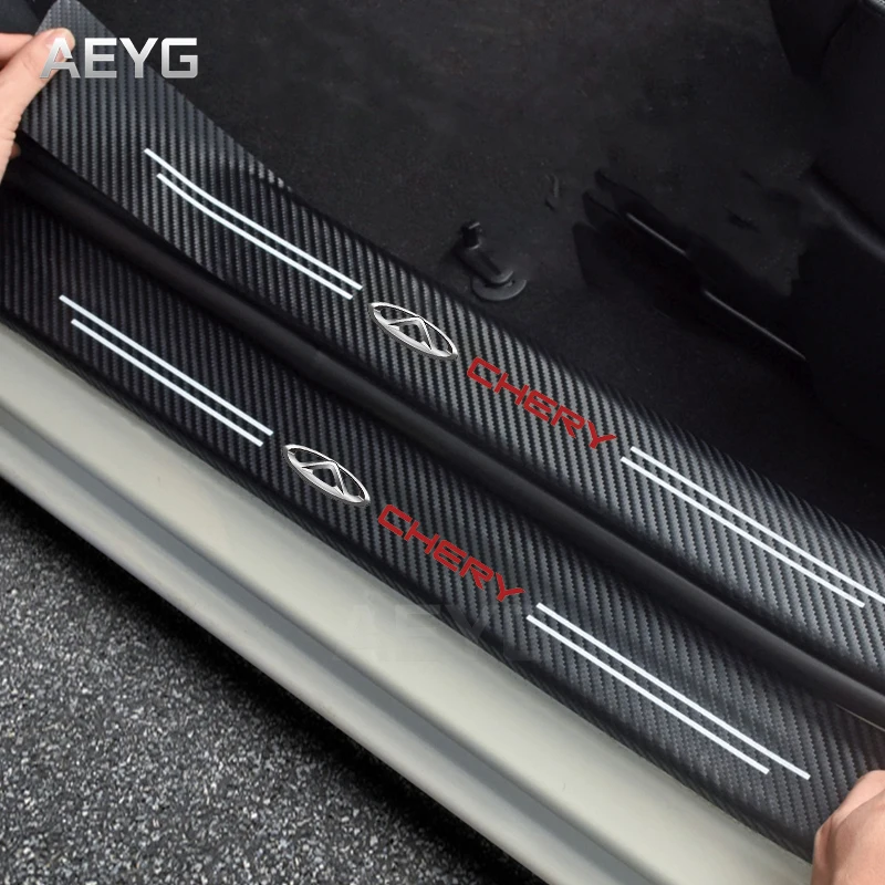 

Car Door Threshold Plate Carbon Fiber Sticker For Chery TIGGO 2 3 4 5 7 Pro 8 3X A1 QQ Arrizo Threshold Decals Vinyl Accessories