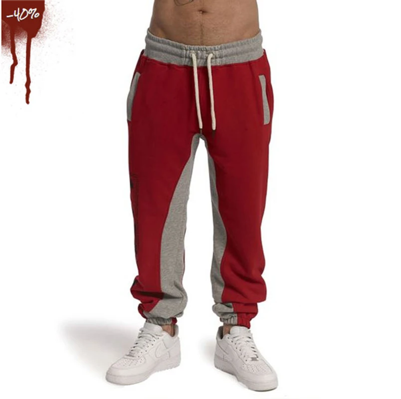 Большие размеры свободные мужские хлопковые спортивные штаны на осень и зиму
