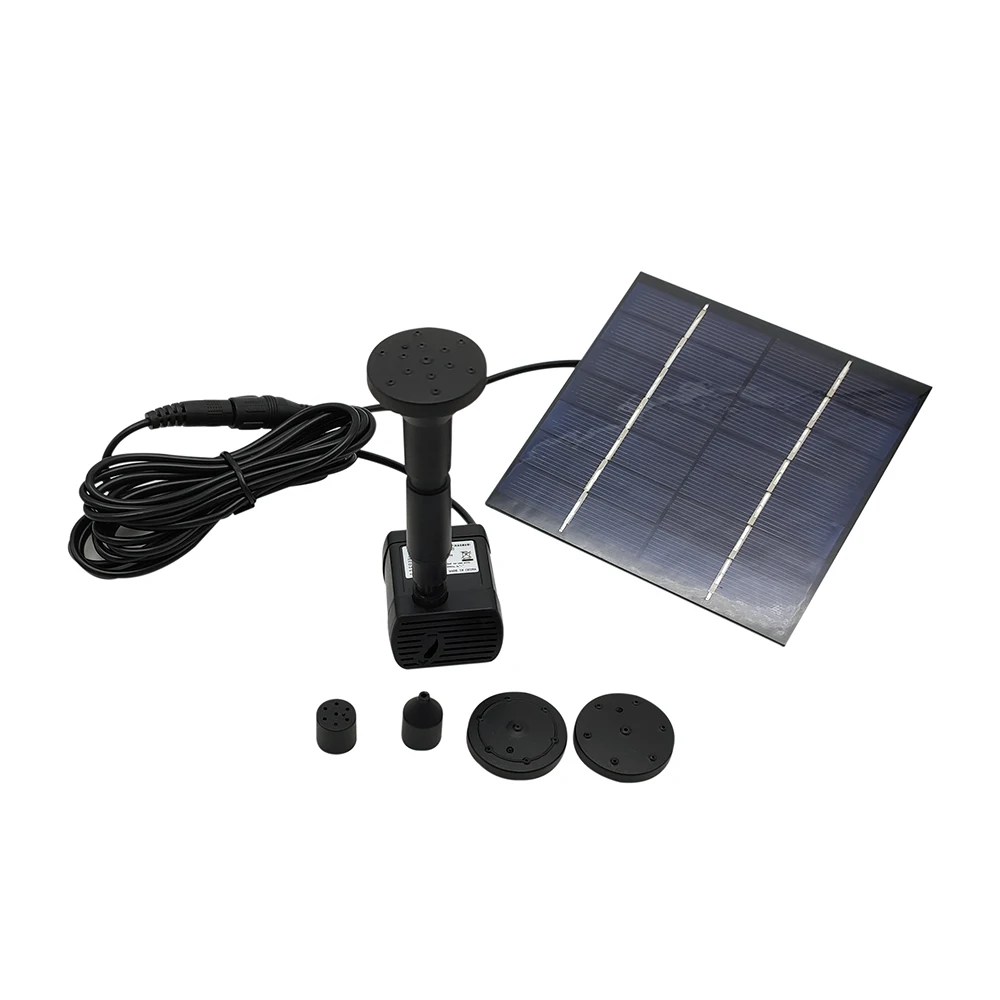 Фото Высокое качество DC 7V 1 2 W 200L/H бесщеточный мотор солнечный фонтан мини водяной Высокое качество DC 7V 1 2 W 200L/H бесщеточный мотор солнечный фонтан мини водяной