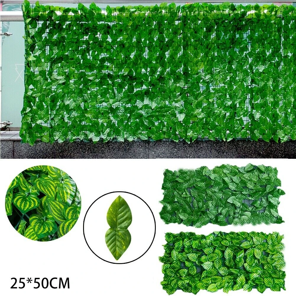 

2 шт искусственный забор Экран искусственный листьев плюща 0,5x0,25 м искусственные листья растений машинки для подрезания живой открытый шлан...