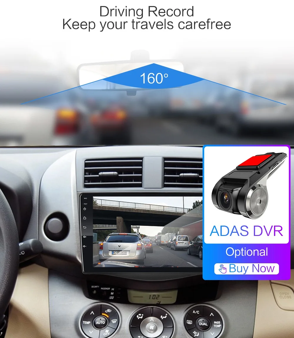 Автомагнитола 2 din 1" Android мультимедийный плеер gps wifi Bluetooth плеер для Toyota Volkswagen hyundai Киа Renault Suzuki 1G 2G 4