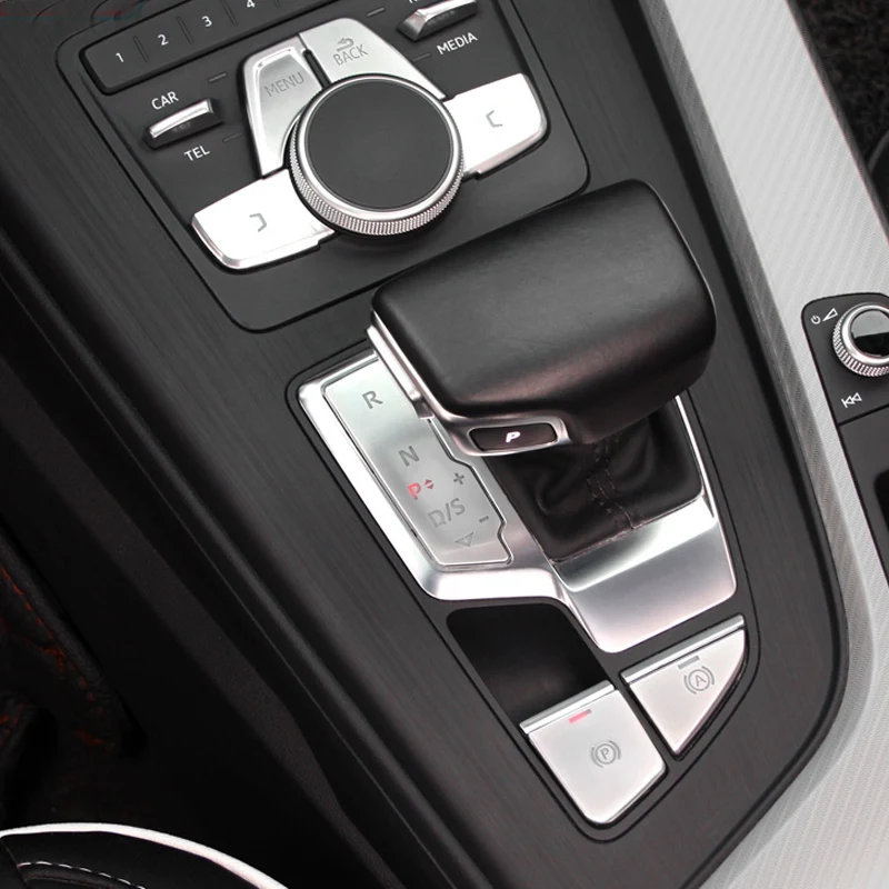 Для Audi A5 A4 B9 2017 2018 Abs Chrome панельная Накладка для коробки передач декоративная