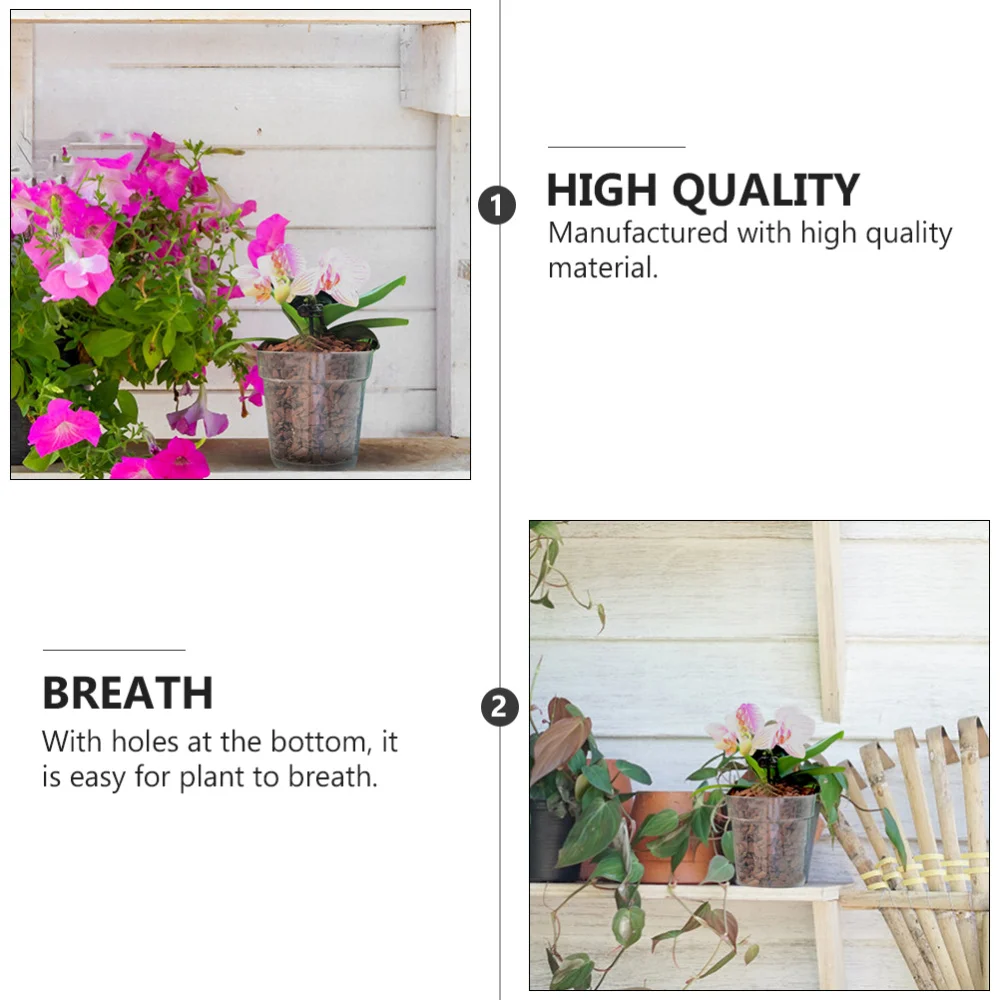 

10Pcs Flower Pot Simple Plant Pot Orchid Pot Plant Nursery Pots for Indoor