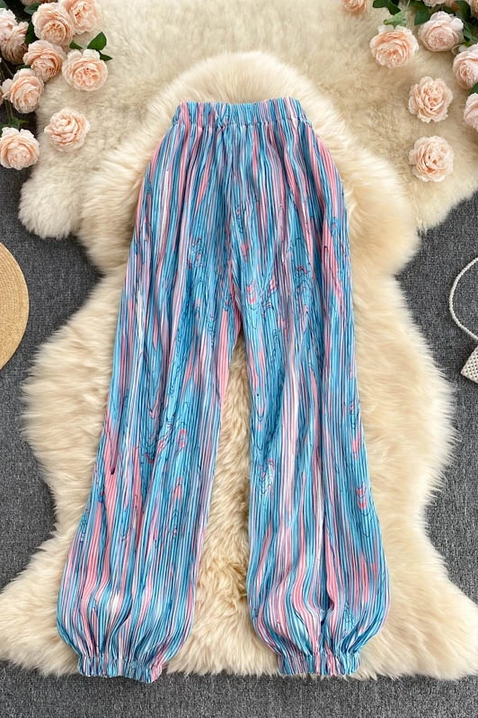 

VANOVICH Fashion New 2022 Summer Women's Casual Pants Wild Casual Ladies Pants Wide-legged Pants Europr