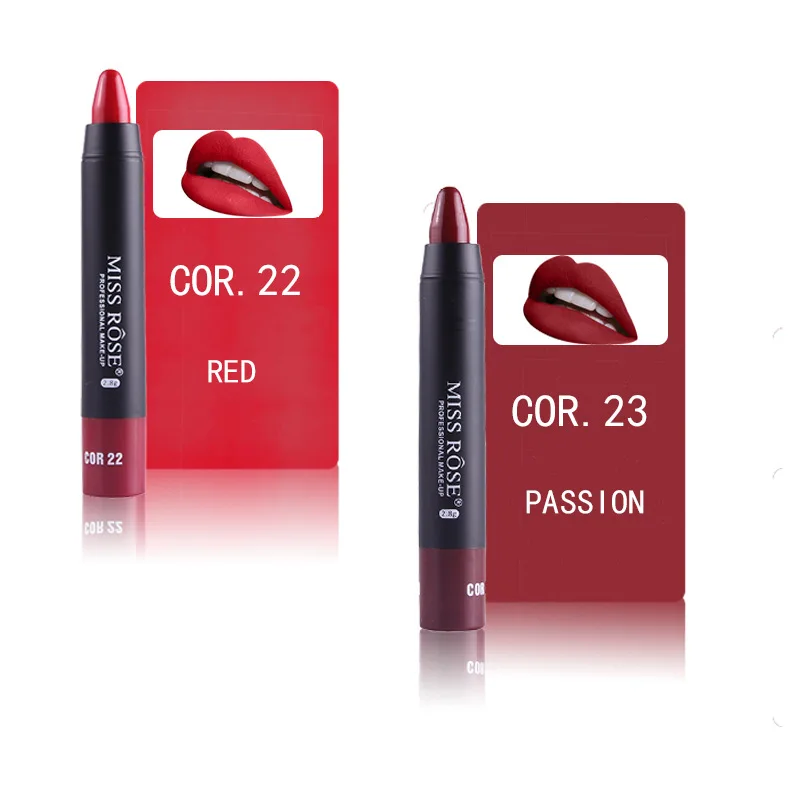 Профессиональная Матовая губная помада MISS ROSE водостойкая ручка для губ