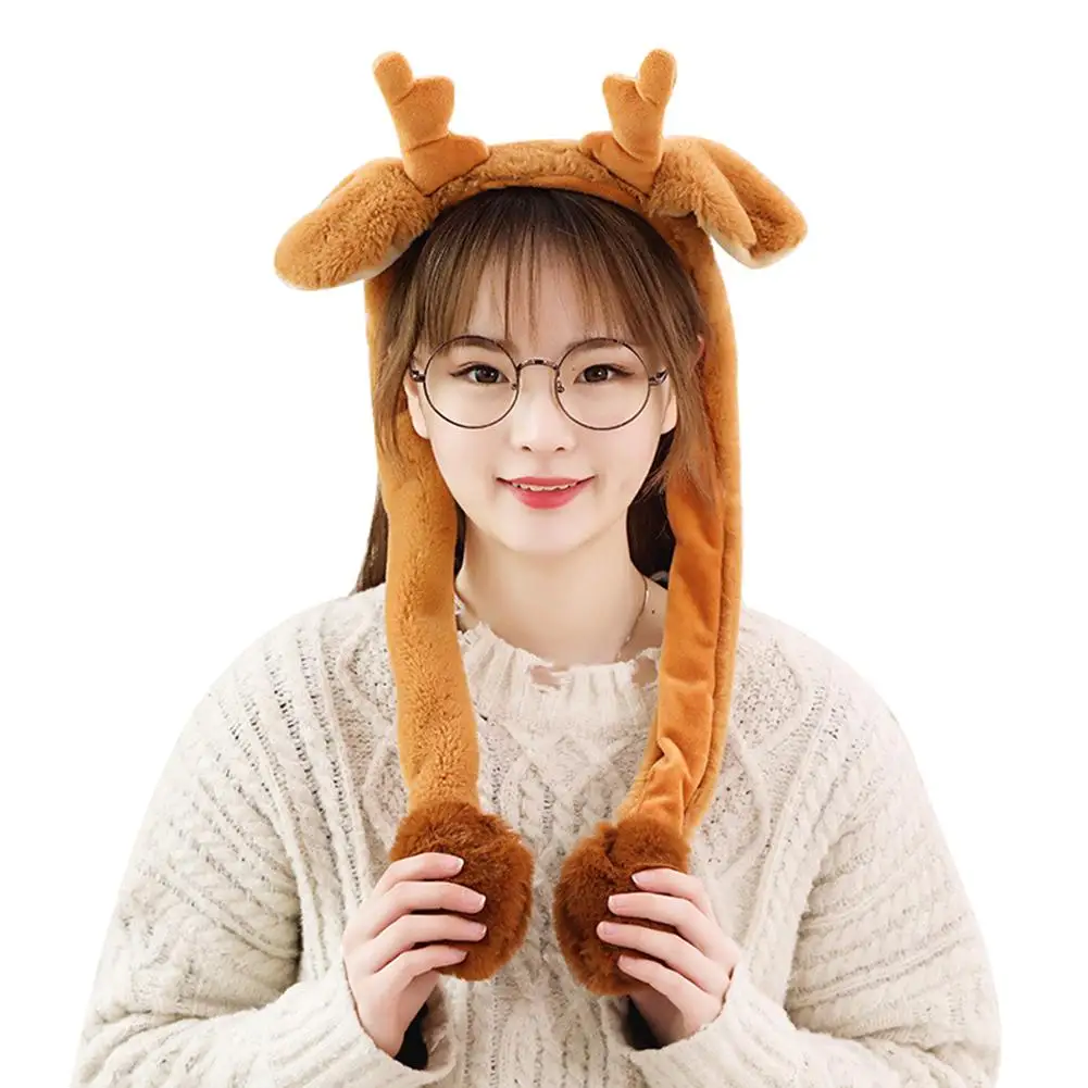 Встряхивание того же абзаца защемление ушей подвижная шапка кроличьи ушки милый