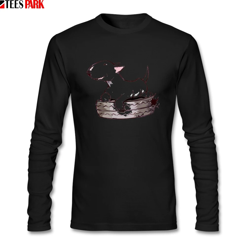 Бультерьера на материнскую плату T рубашки для мужчин с принтом 100% хлопковые