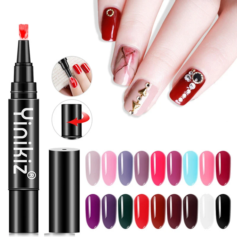 

5ML Nail Gel Polish Pen Varnish UV Nail Semi-permanent Base Coat Primer Nail Art Extension UV LED Gel Nail Set for Manicure