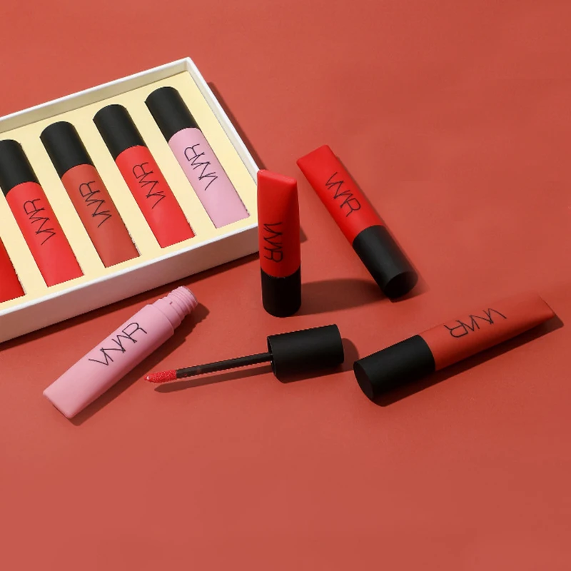 Пикантный матовый блеск для губ 5 цветов помада стойкая водостойкая гладкая