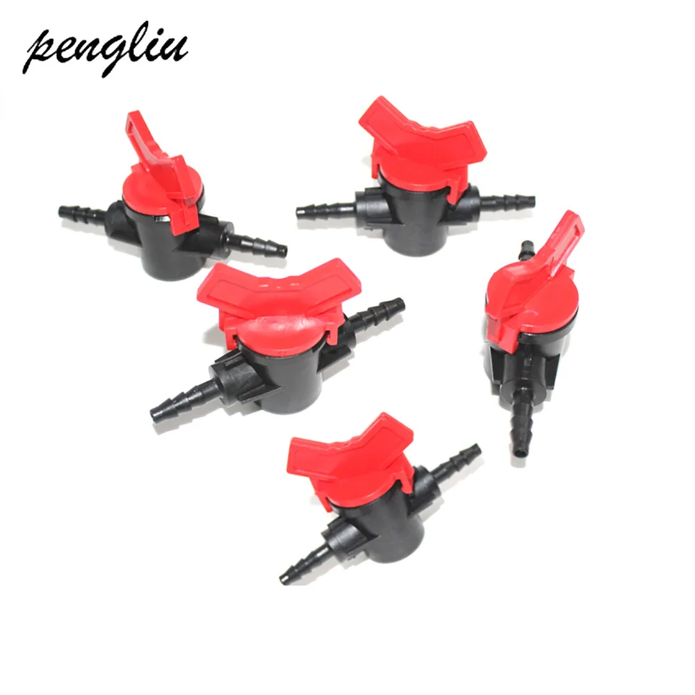 

5Pcs 4/7 mm Garden Hose Switch Connectors Micro-Irrigation Pipe Valve Slotted Barbed Plastic Valves For Garden Irrigation IT033