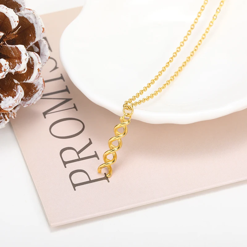 

Модная химическая формула, ДНК-ожерелье для женщин и мужчин, цвет женской геометрической формы, рождественские подарки