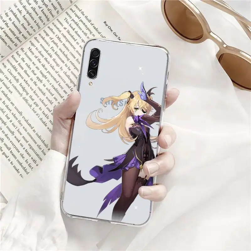 

Anime Genshin Impact Phone Case Transparent For Samsung Galaxy A71 A21s S8 S9 S10 plus note 20 ultra