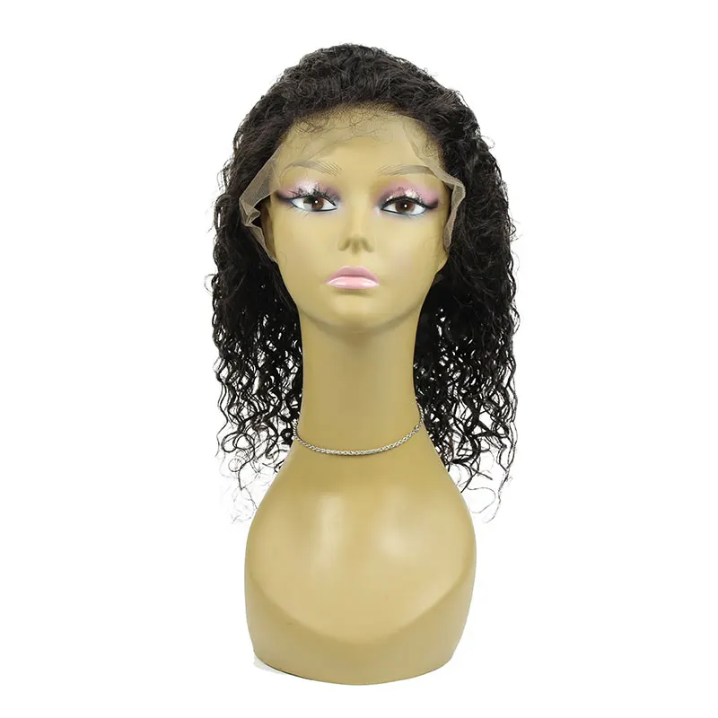 13*4 Brazilian Curly Human Hair Wig Pre Plucked 150% Density Front Lace Wigs | Шиньоны и парики