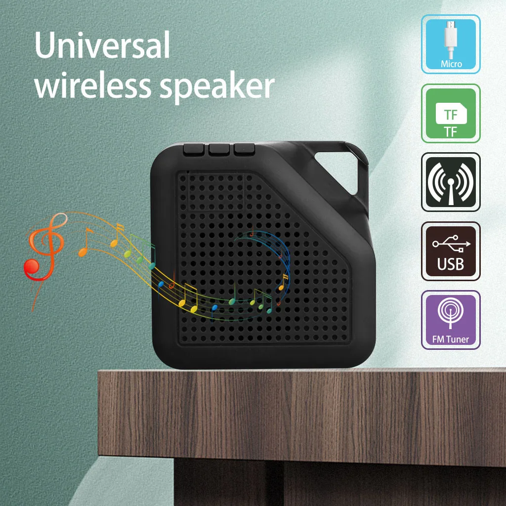 Hi-Fi портативная беспроводная Bluetooth колонка стерео звуковая панель TF сабвуфер