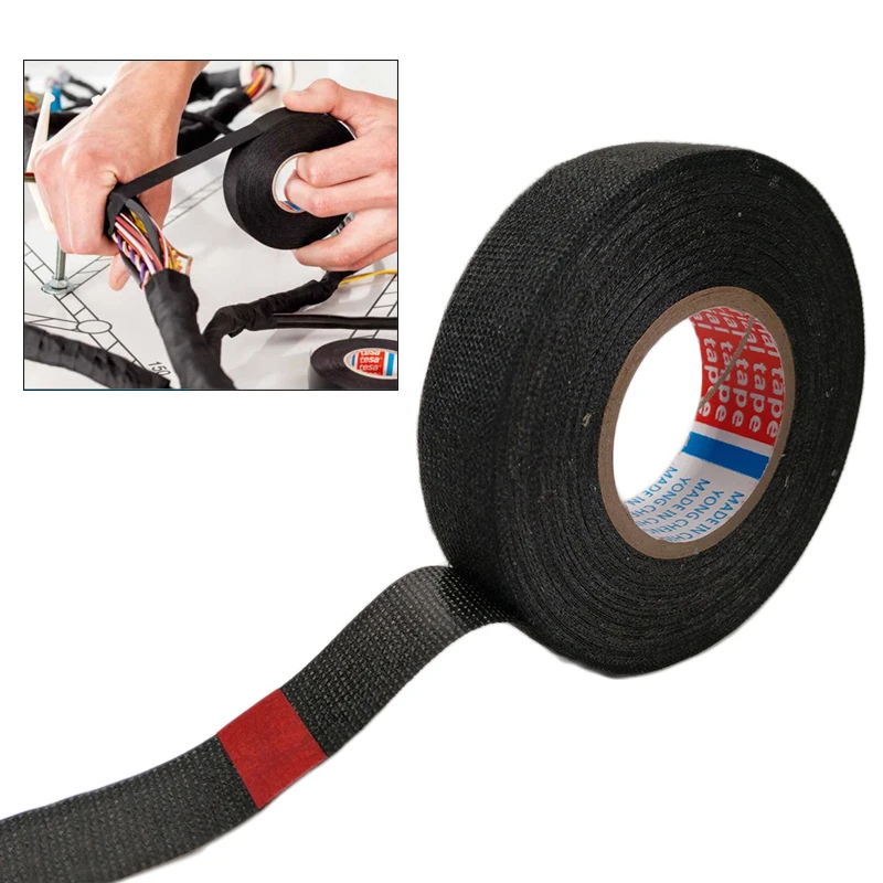 Antiflaming Length15M 1PC New Wiring Loom Cloth Tape For Cable Harness Hot Sale Popular Adhesive High Quality | Обустройство дома
