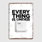 Все под клавишами Ctrl Zoey's Extraordinary металлический знак для клуба дома Бар пещера персонализированные пластины жестяные Плакаты для вывесок