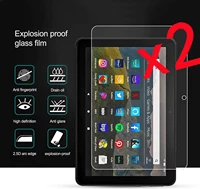 2pcs tablet tempered glass screen protector cover for amazon fire hd 8 kids 10th gen 2020 hd full coverage protective film