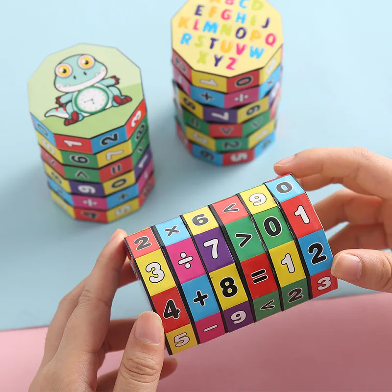 

New Design IQ Brain Teaser Creative Cylindrical Magic Cube Educational Toys Colorful Children's Learn Early Education Toys ZLL