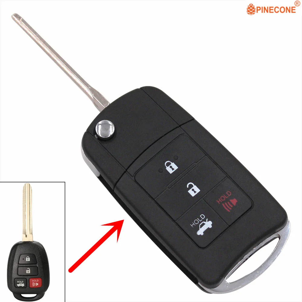 PINECONE для Toyota Camry Scion HYQ12BDM HYQ12BEL HYQ12BDP дистанционный ключ 3 + 1 кнопка модифицированный