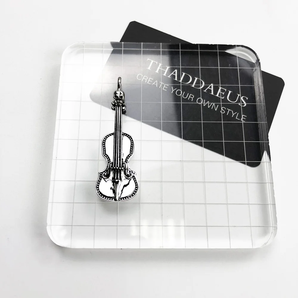 Подвеска с черепом и скрипкой ювелирные изделия в европейском стиле ожерелье