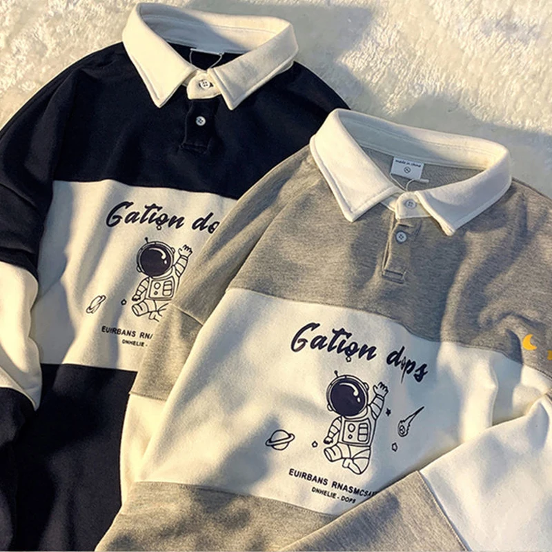 

Oversized T-Shirt Anime Polo Kawaii Kpop Korean Fashion Long Sleeve Harajuku Y2k Aesthetic Tops Tees Vintage Female Clothing