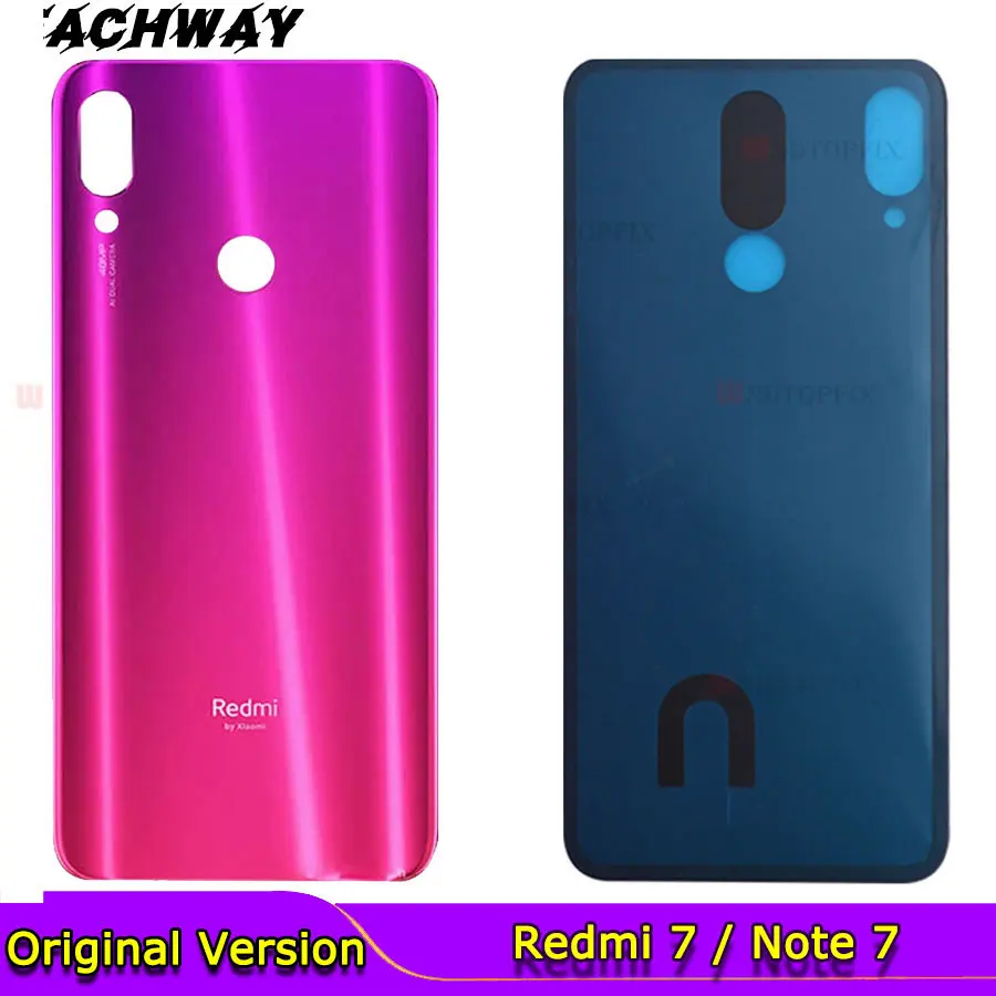 Задняя крышка батарейного отсека для Xiaomi Redmi Note 7 Pro Note7 стеклянная панель заднего