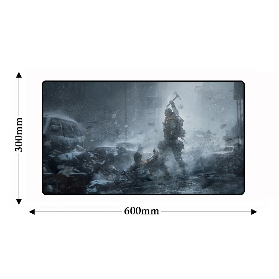 Большой Коврик для компьютерной мыши Six Siege 600*300 мм нескользящий Настольный